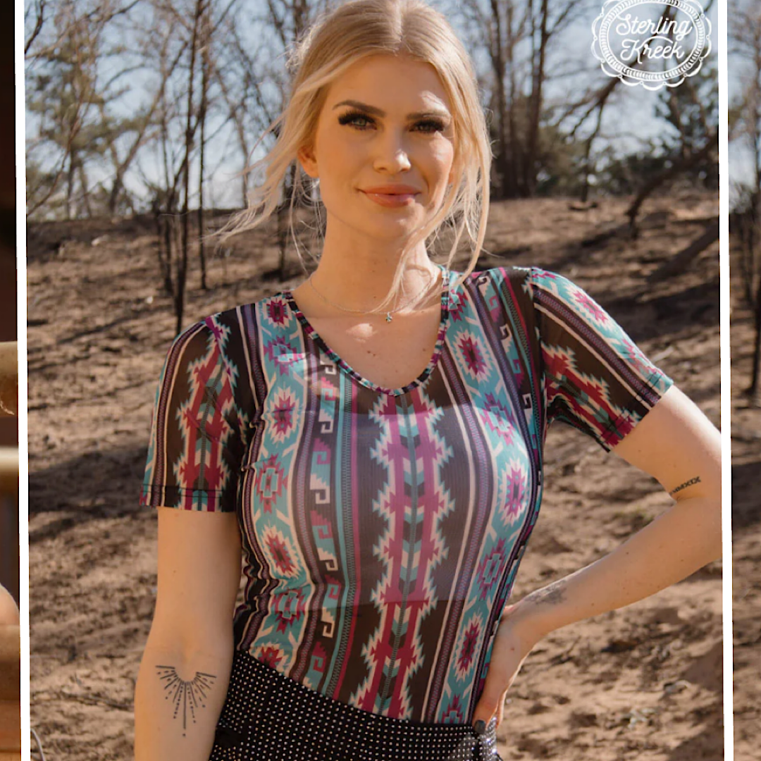 90s Rodeo Rebel Mesh Bodysuit