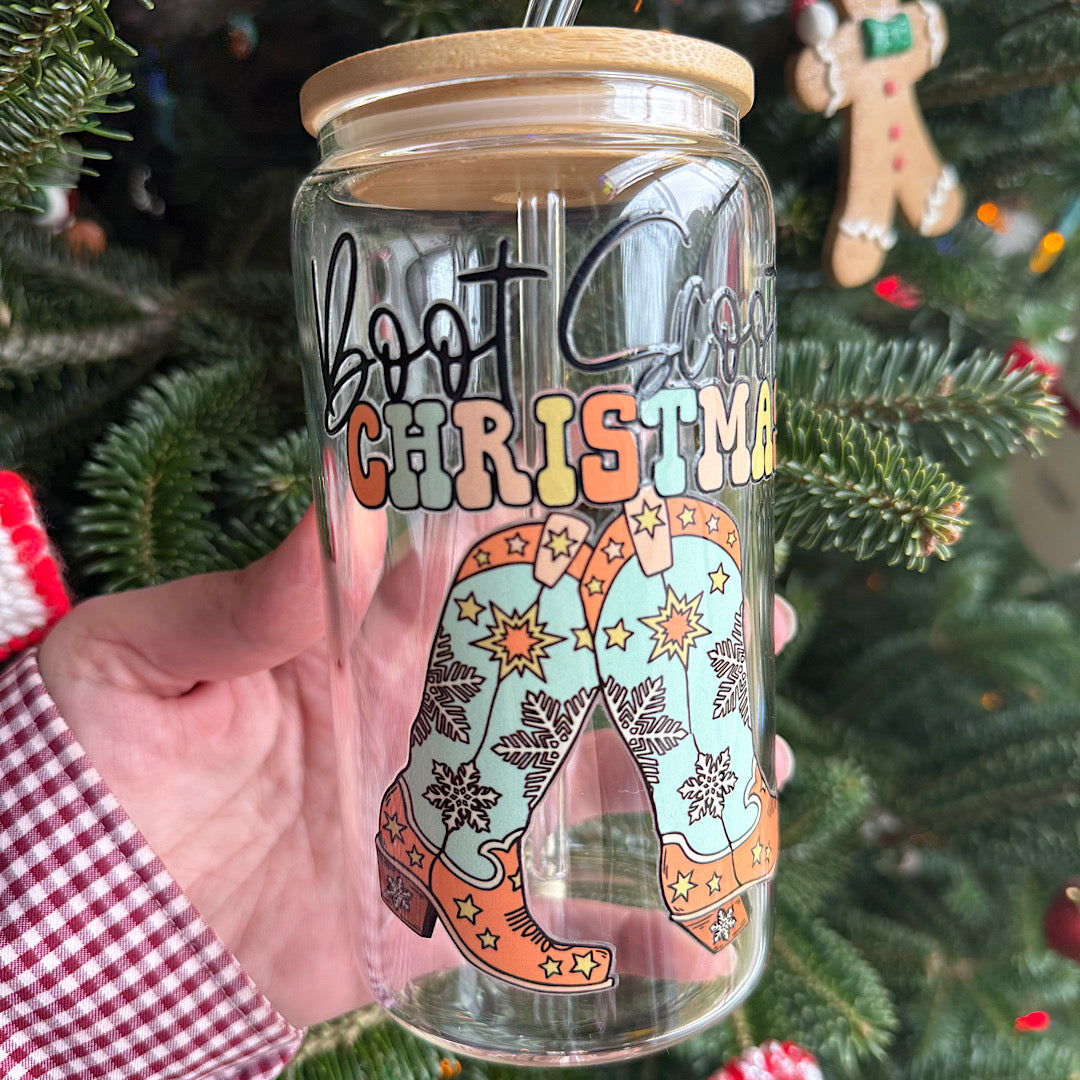 Caffeine Queen Glass Cups - Christmas Edition