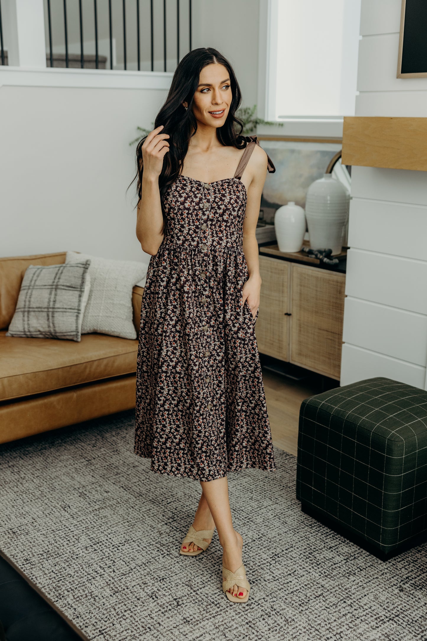 Cottage Bloom Midi Dress