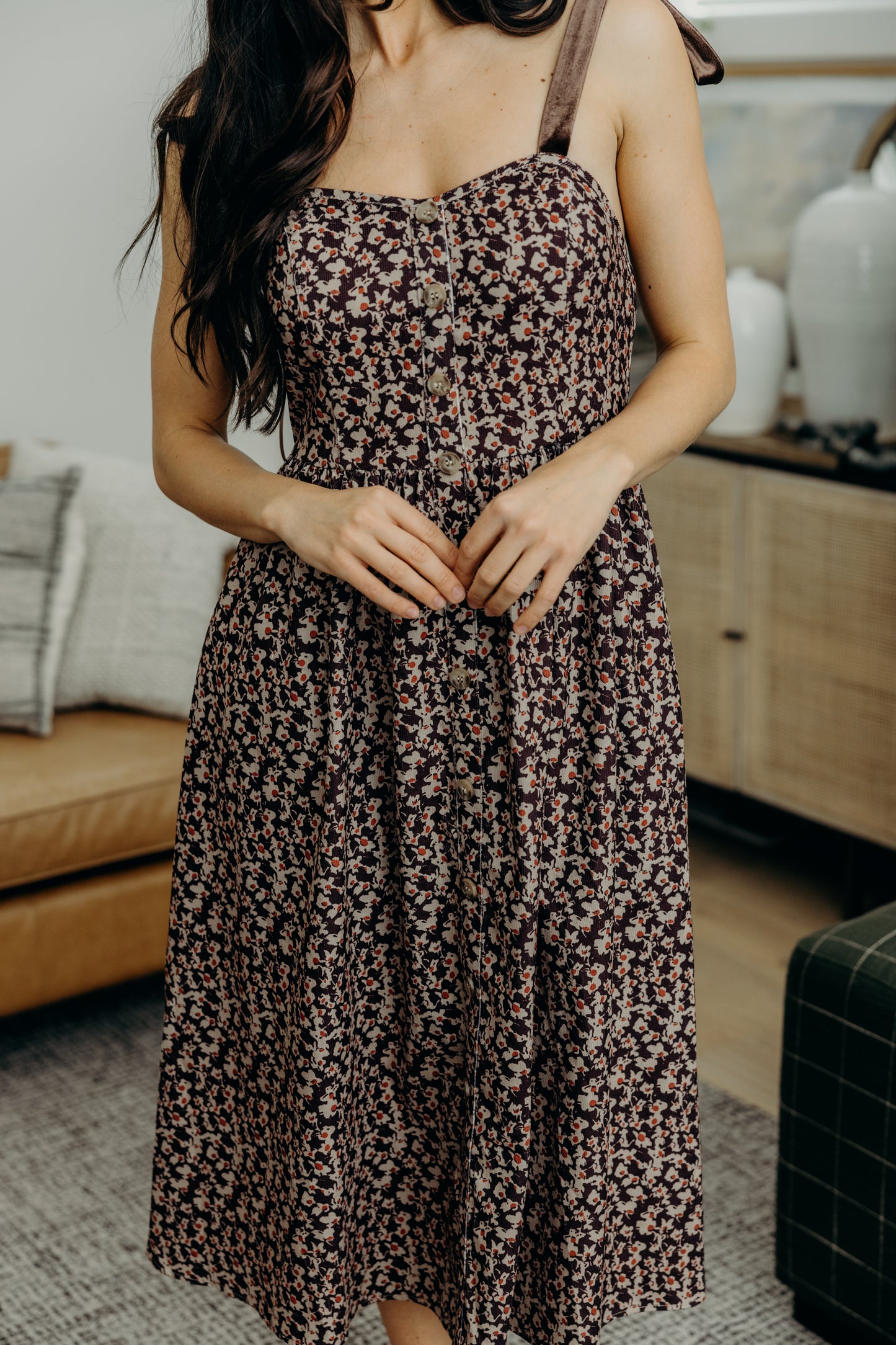 Cottage Bloom Midi Dress