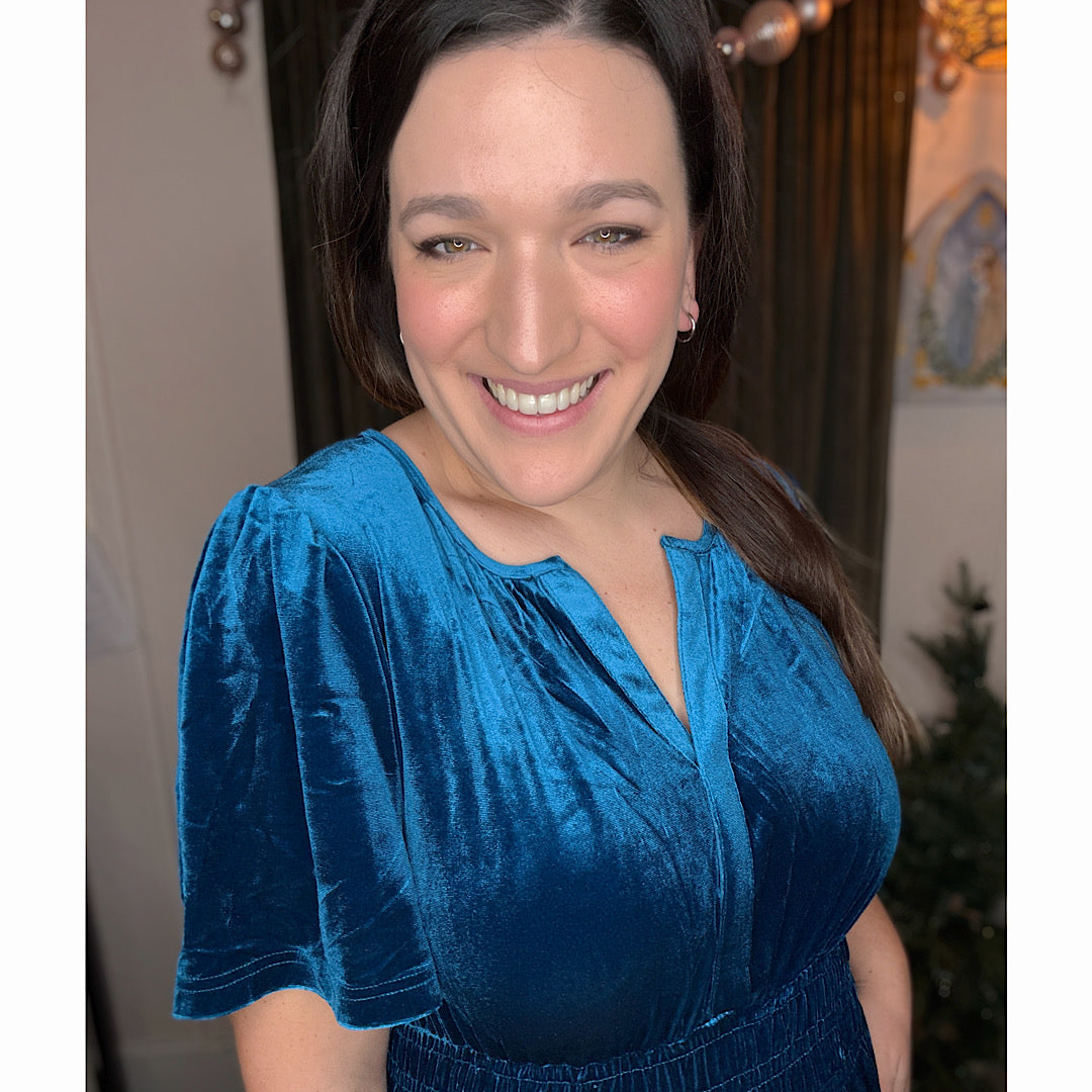 Frosted Velvet Maxi Dress