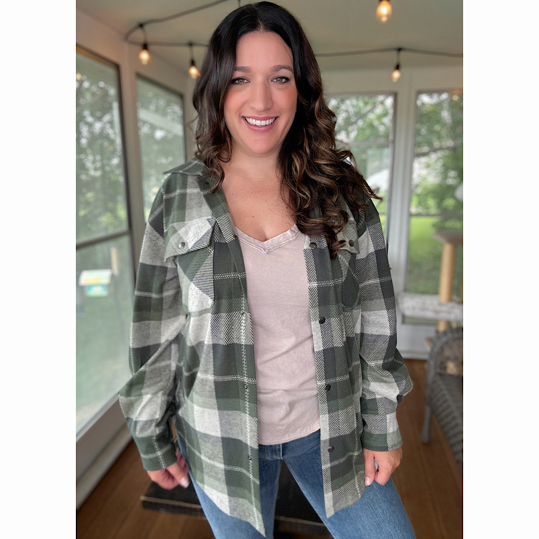 Evergreen Plaid Shacket