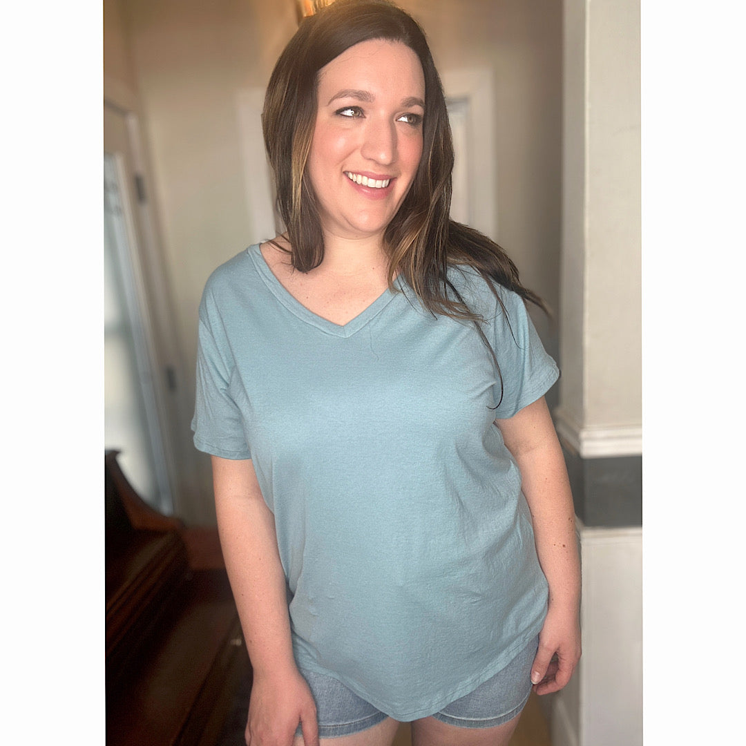 Slate Breeze V-Neck