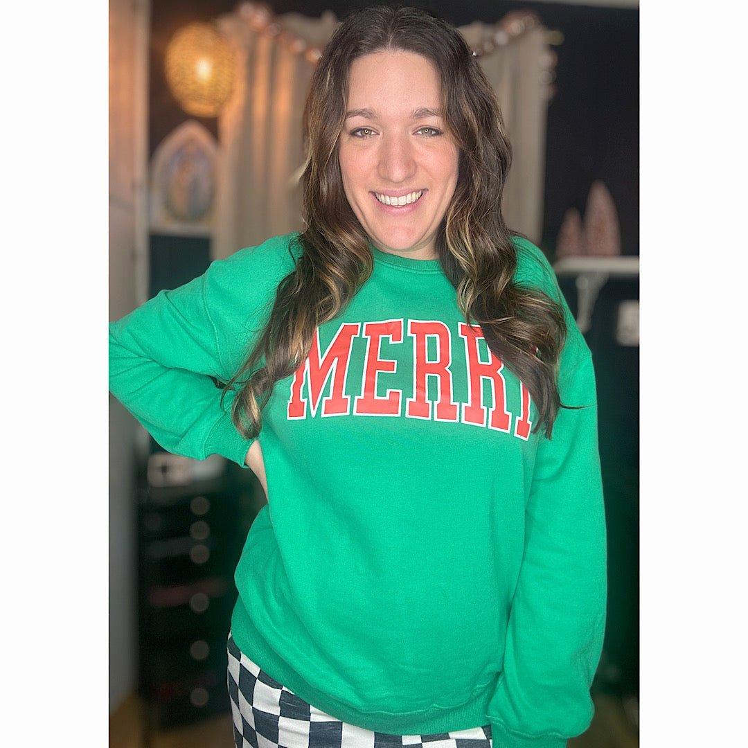 Green Merry Crewneck