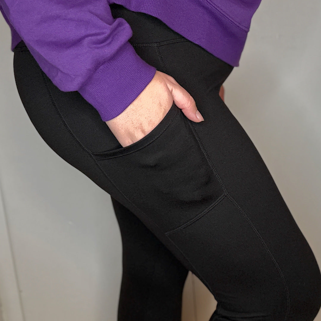Soft Basic Leggings With Pockets