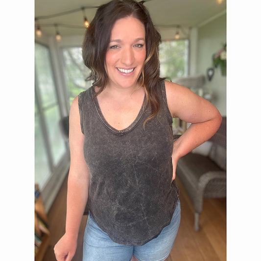 Midnight Acid Wash Top