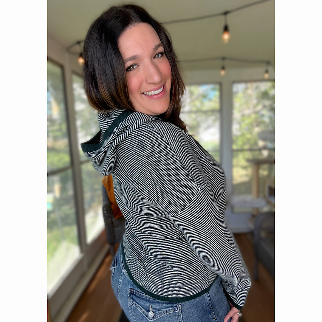 Morning Mist Hoodie- Forest Green