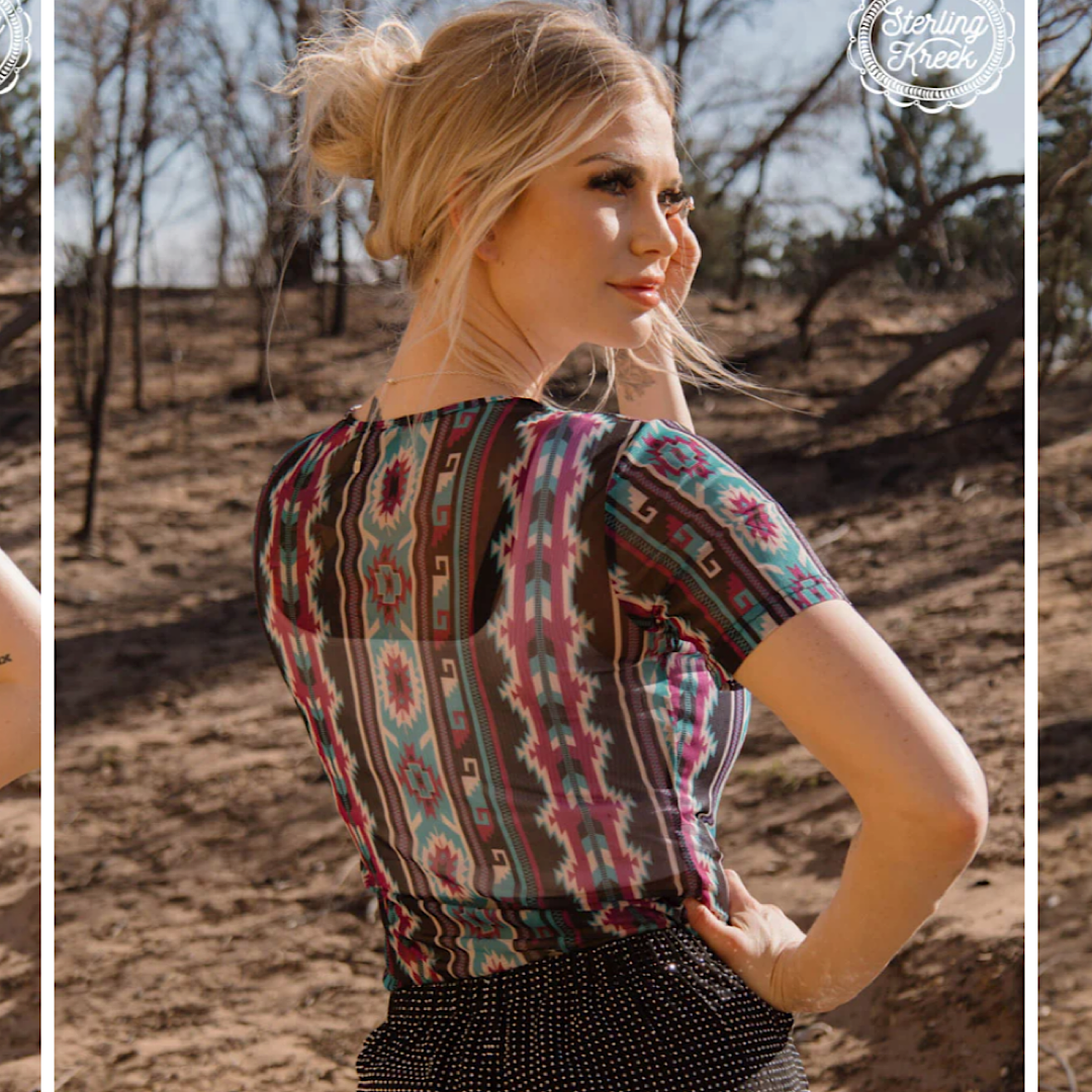 90s Rodeo Rebel Mesh Bodysuit