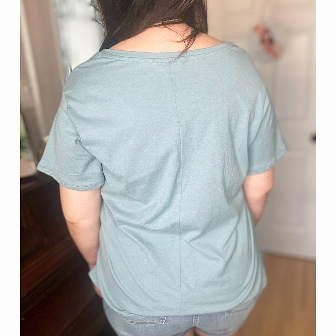 Slate Breeze V-Neck
