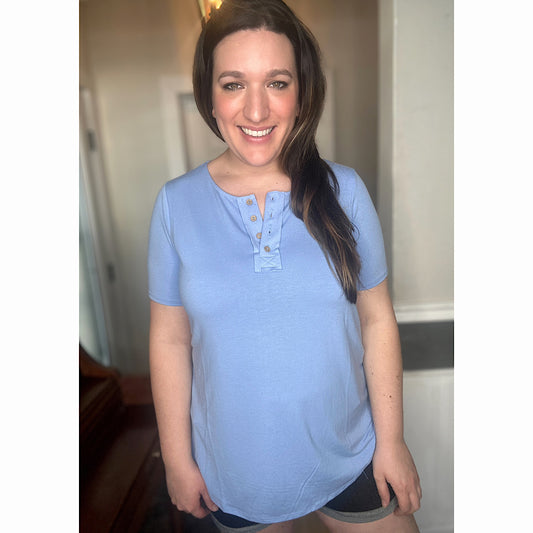 Fresh Bloom Button Top