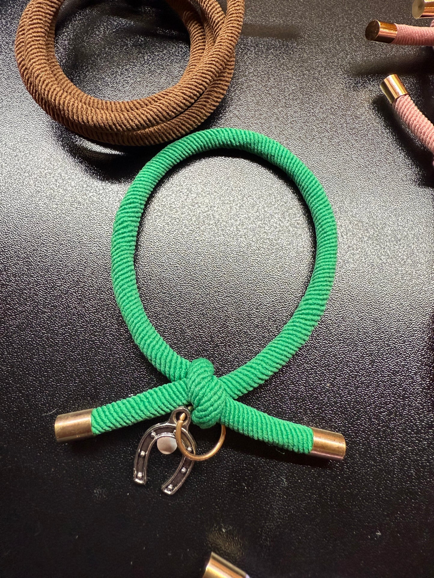 Customizable Charm Hair Tie Bracelets