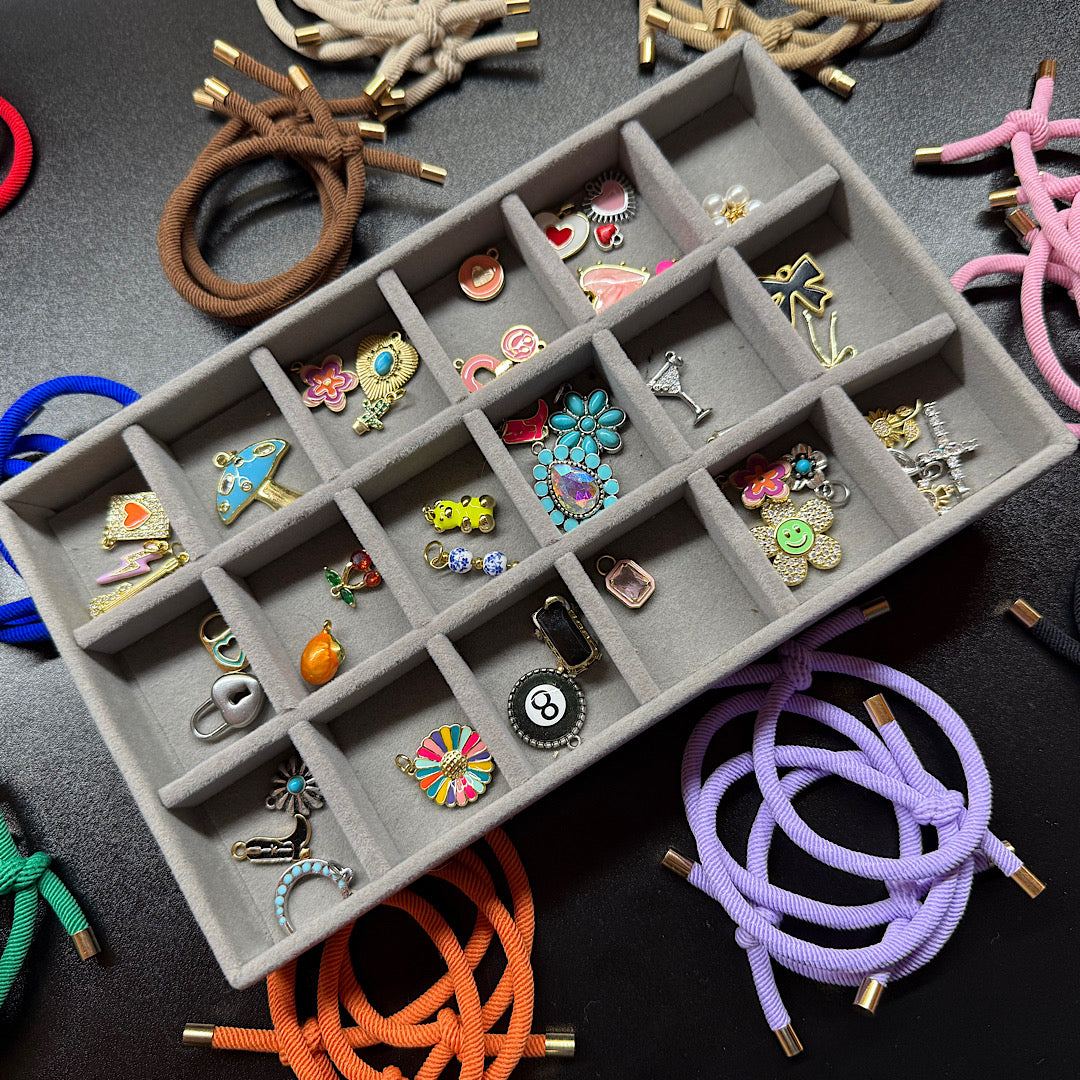 Customizable Charm Hair Tie Bracelets