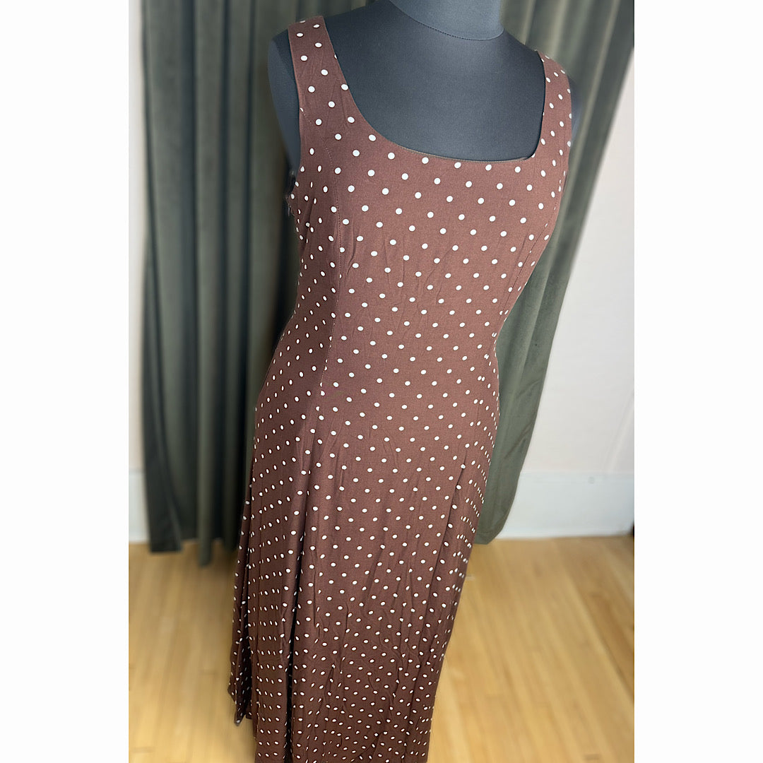 Cocoa Kiss Polka Dot Dress