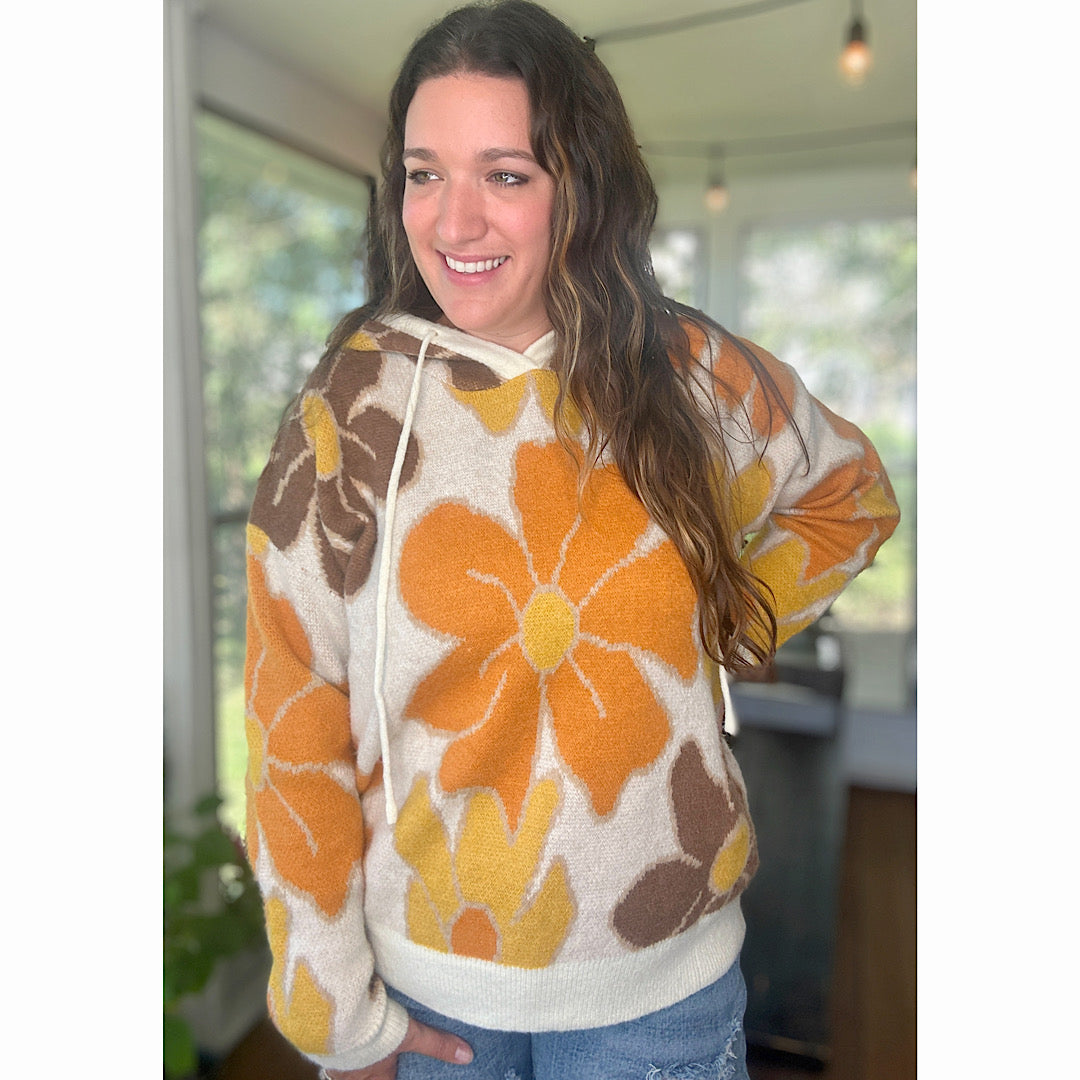 Retro Flower Hoodie