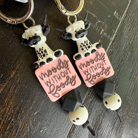 Moody Without Foody Keychain