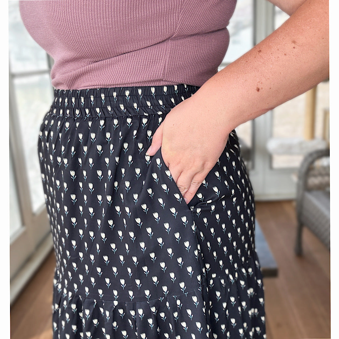 Tulip Dream Tiered Maxi Skirt