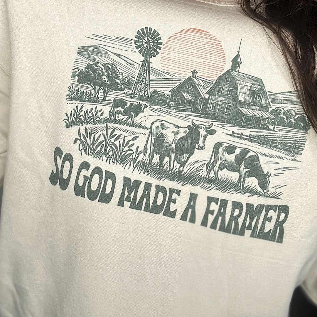 PRE-ORDER: So God Made A Farmer Tee | Crew | Hoodie