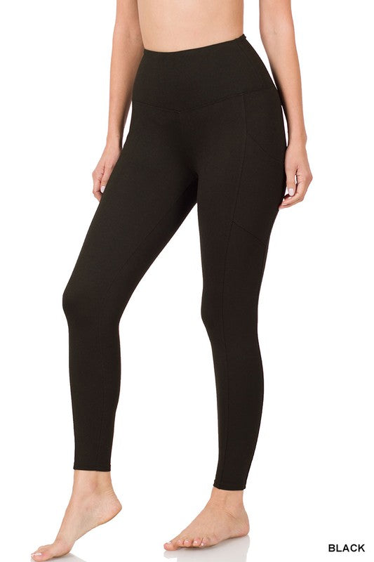 Soft Basic Leggings With Pockets