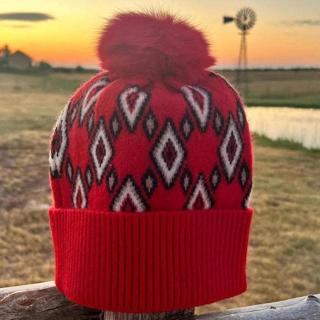 Red River Pom Beanie