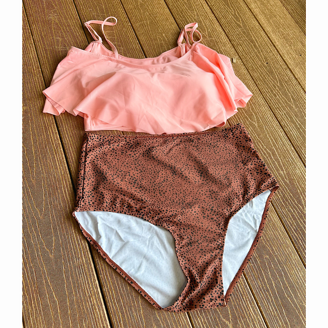 Two Piece Ruffle Swimsuit