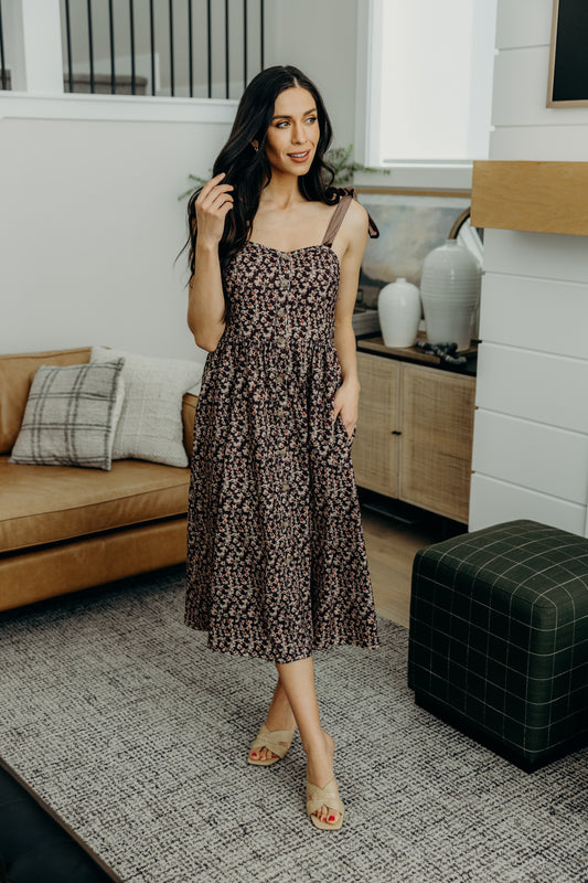 Cottage Bloom Midi Dress