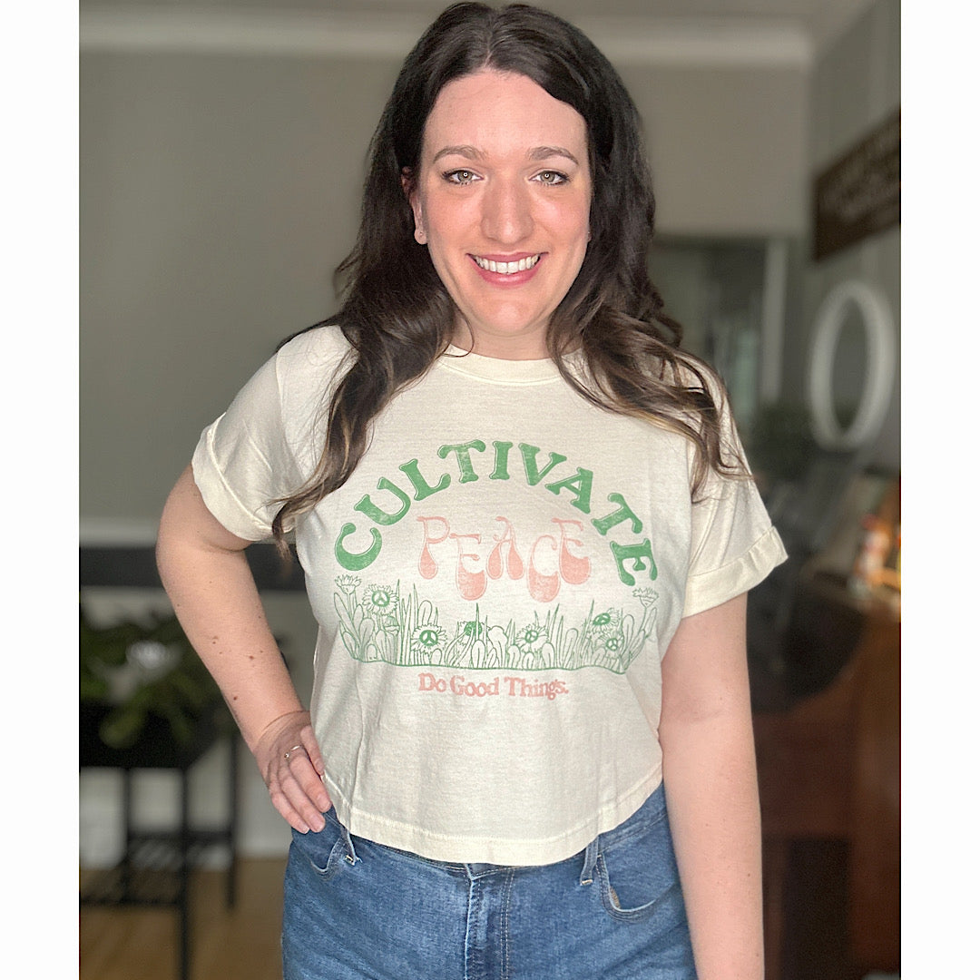 Cultivate Peace Crop Top