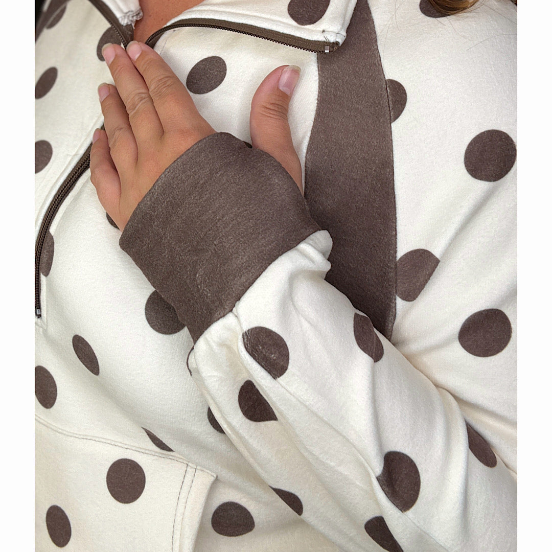 Cocoa Dot Pullover