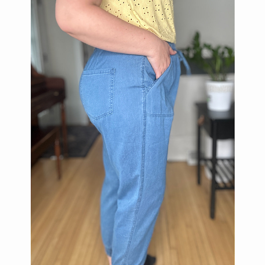 Curvy Denim Joggers