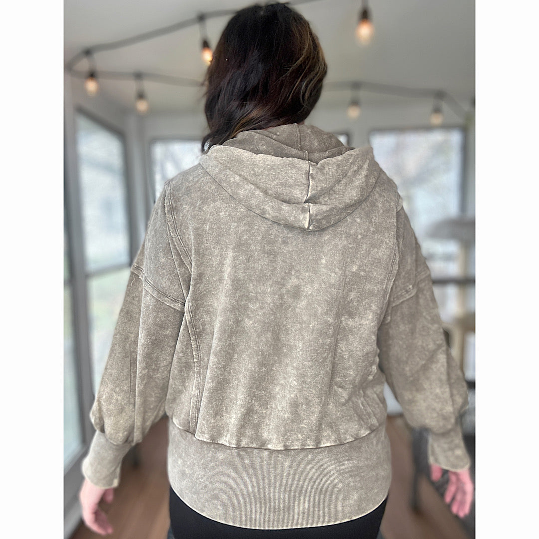 Mocha Zipped Hoodie