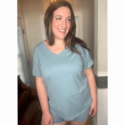 Slate Breeze V-Neck