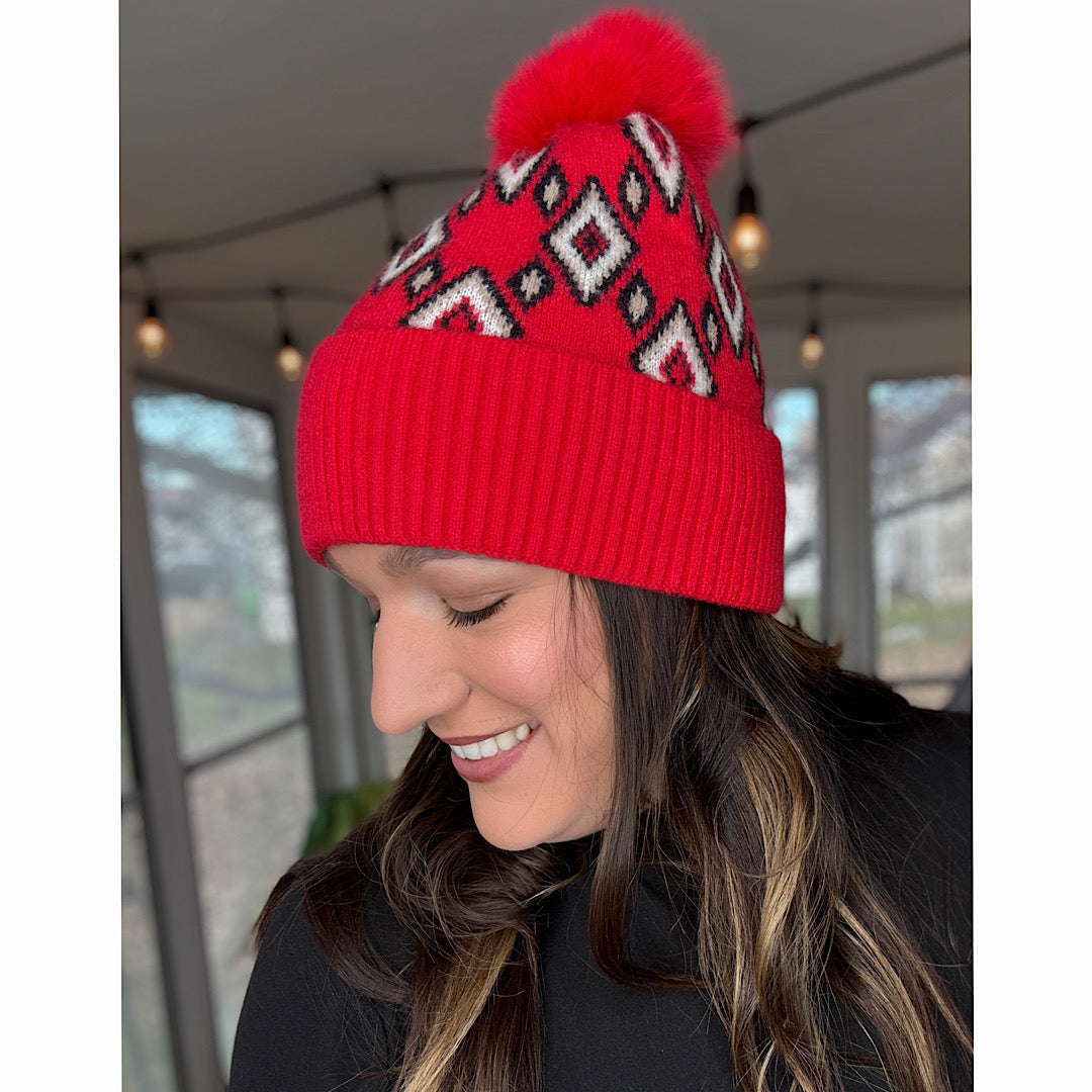 Red River Pom Beanie