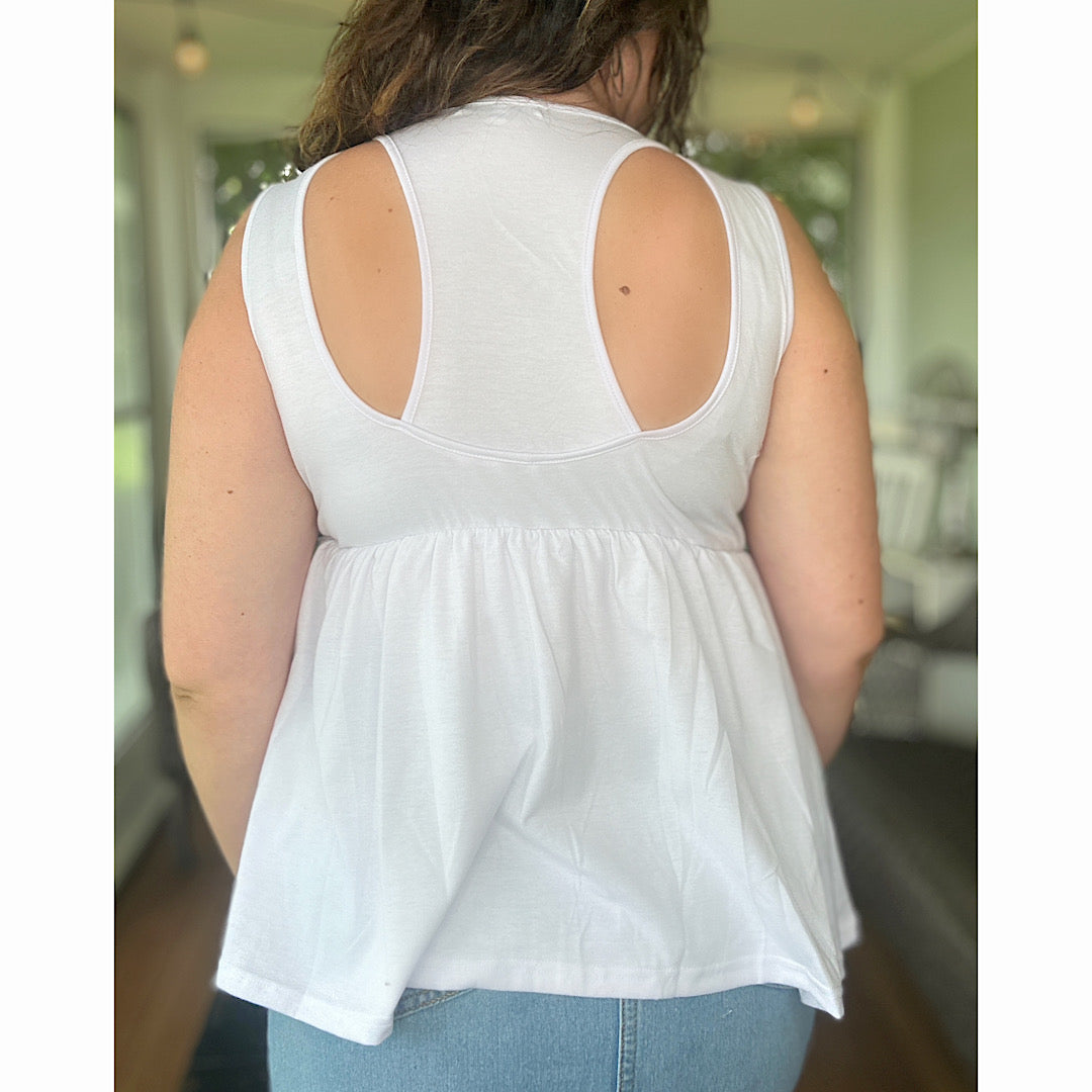 Open Back Tank Top