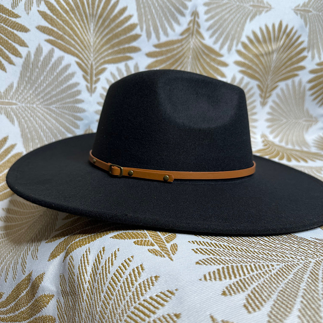 Black Brimmed Hat