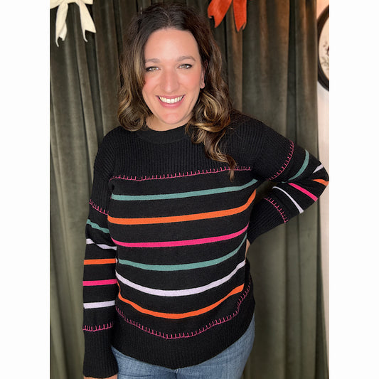 Color Pop Stripe Sweater