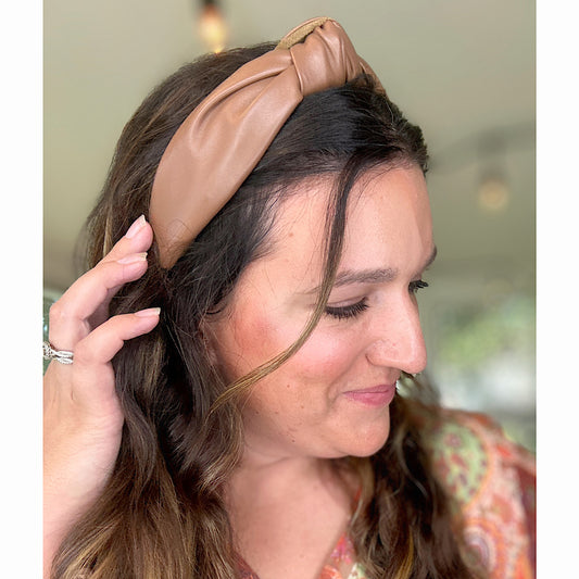 Leather Knotted Headband