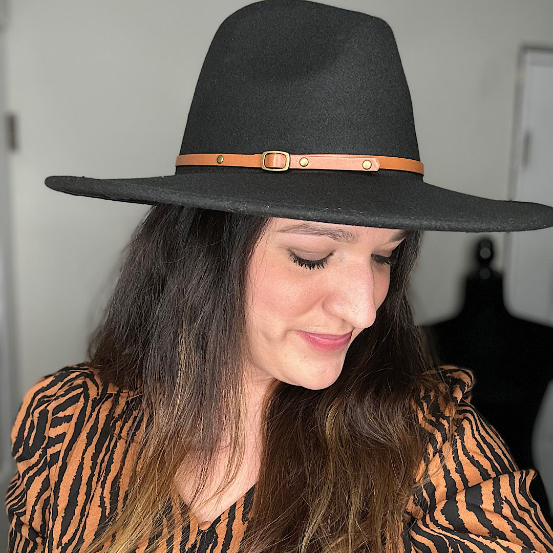 Black Brimmed Hat