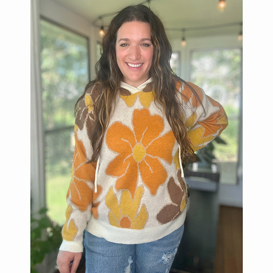 Retro Flower Hoodie