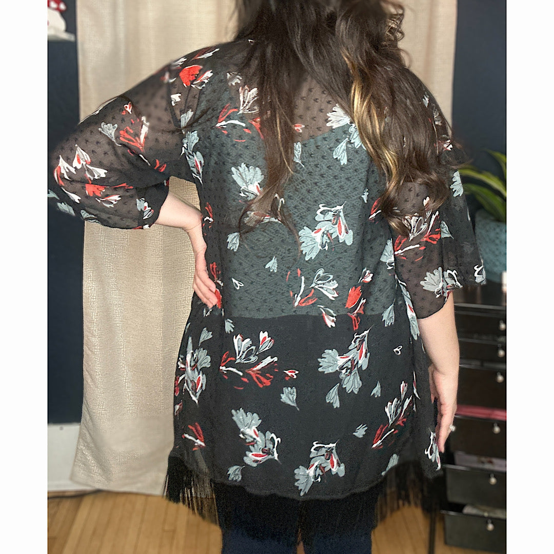 Petal Cascade Kimono