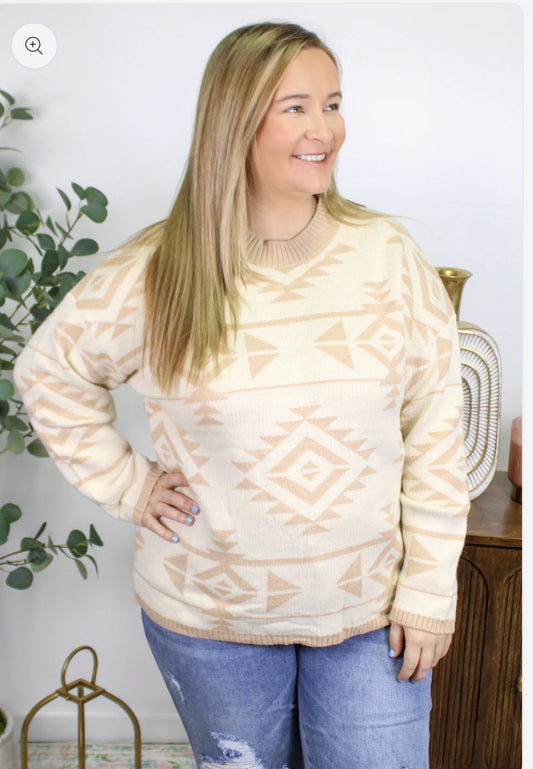 Desert Dusk Aztec Sweater