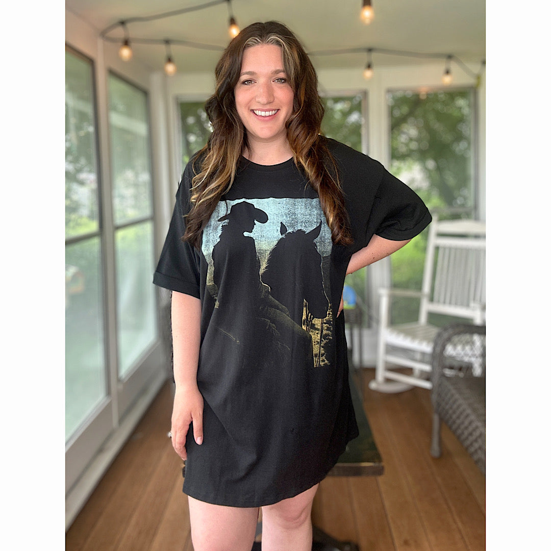 Cowgirl Sunset Tshirt Dress