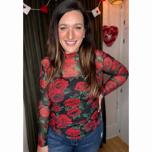Rose of My Heart Mesh Top