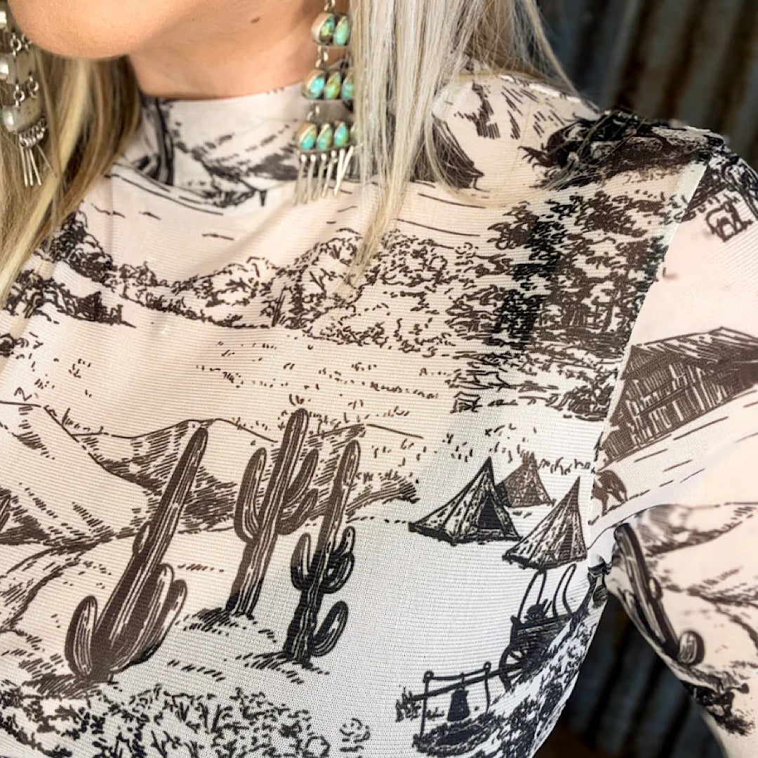 Reach for the Sky Mesh Top