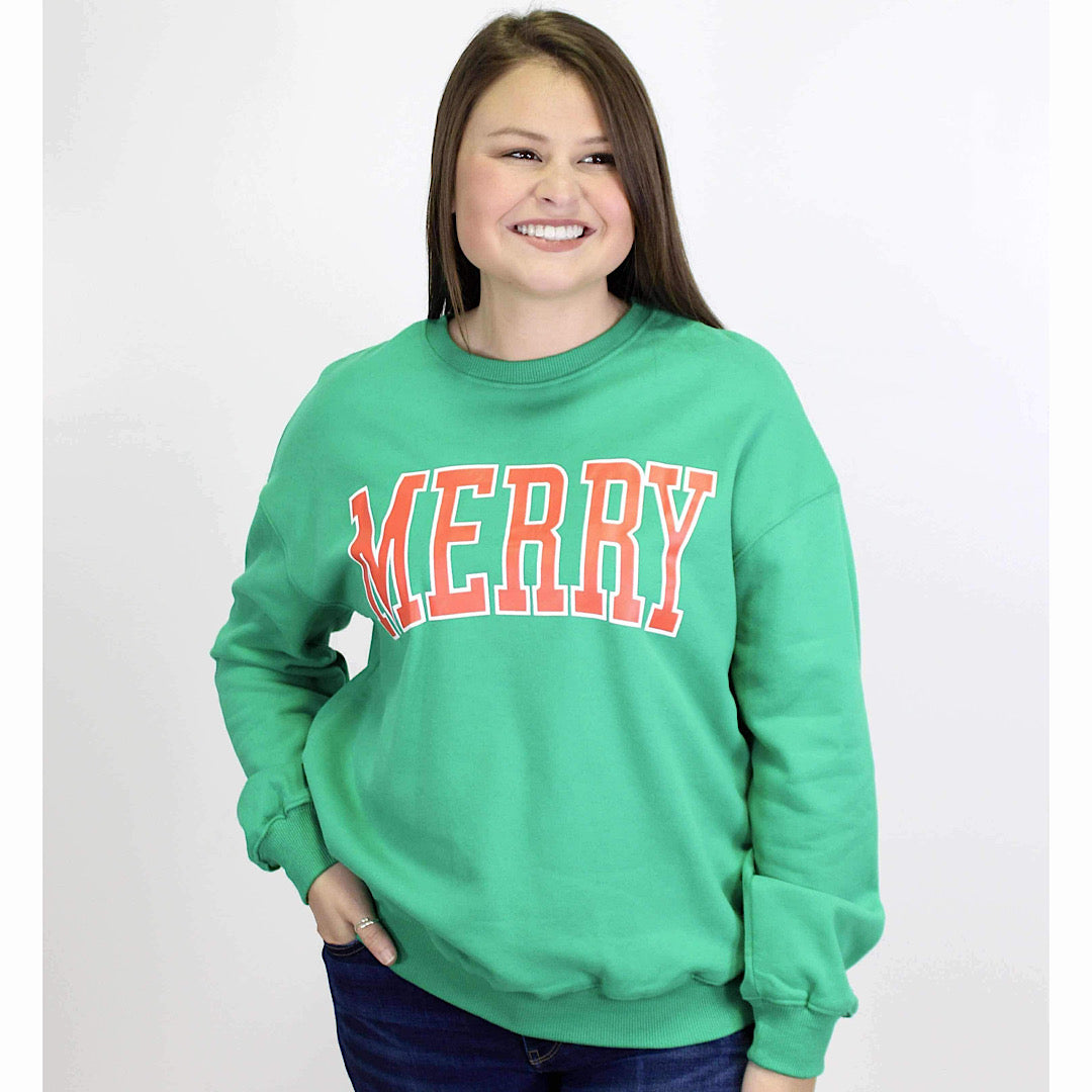 Green Merry Crewneck