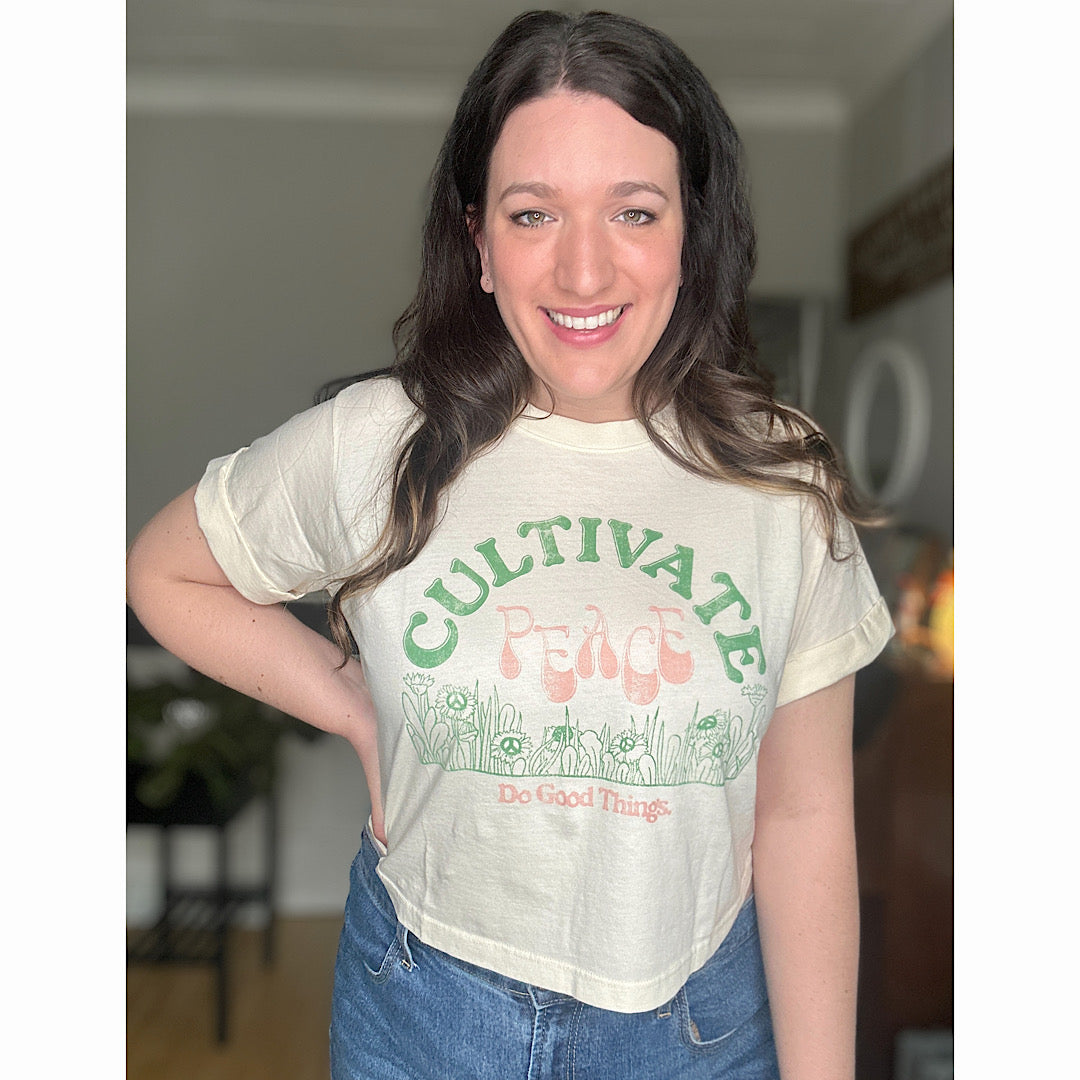 Cultivate Peace Crop Top