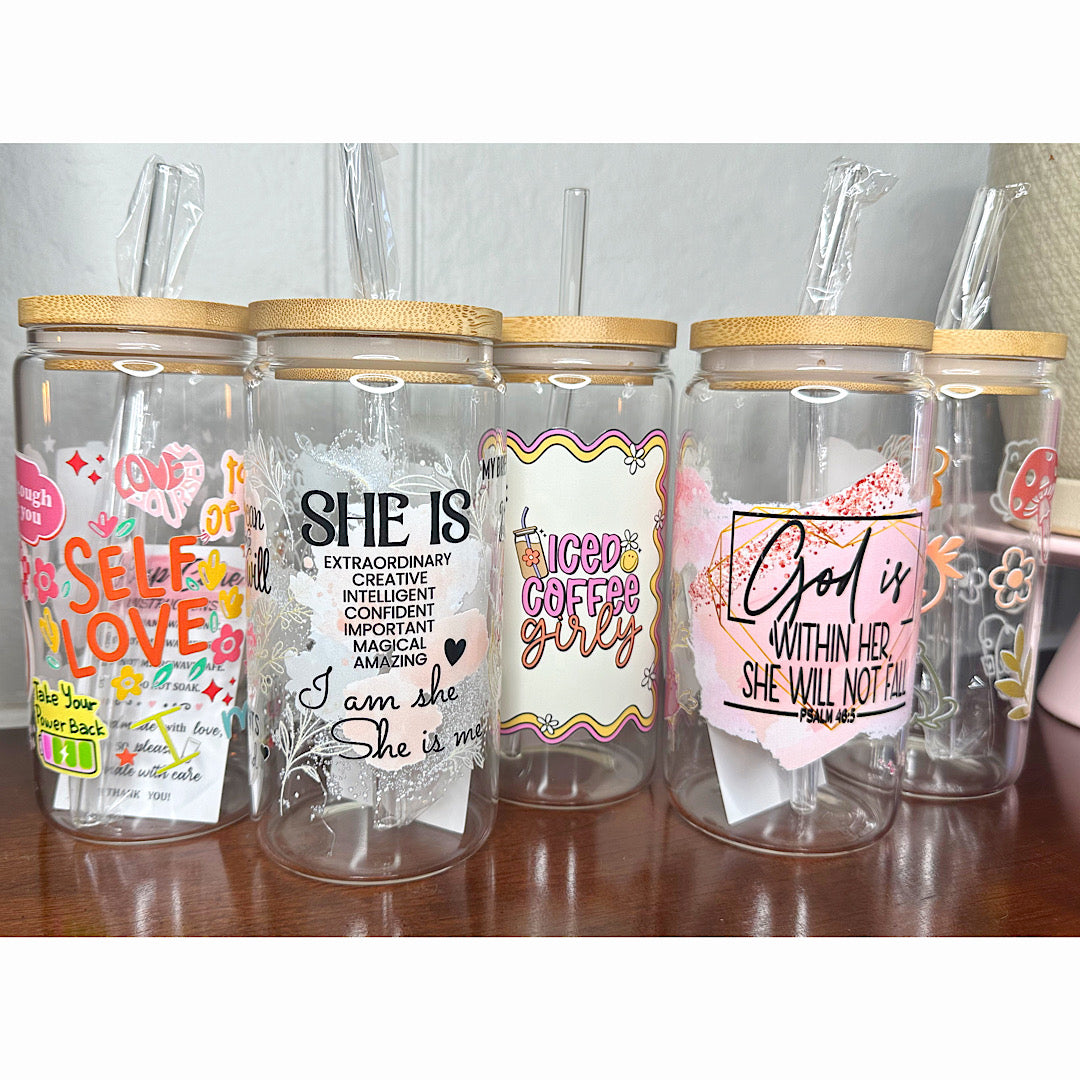 Caffeine Queen Glass Cups