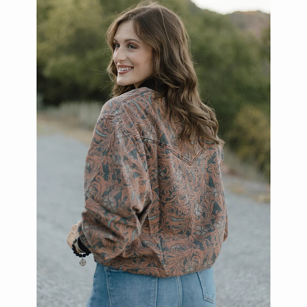 Turquoise Trails Bomber Jacket