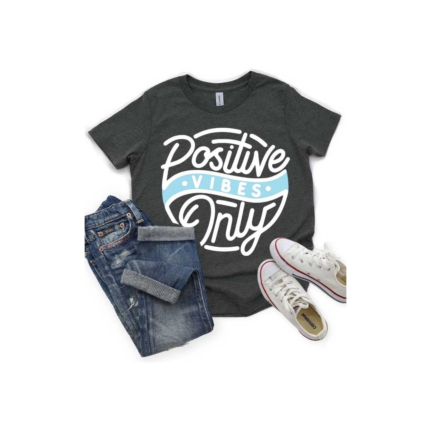 Youth Positive Vibes Only Graphic Tee