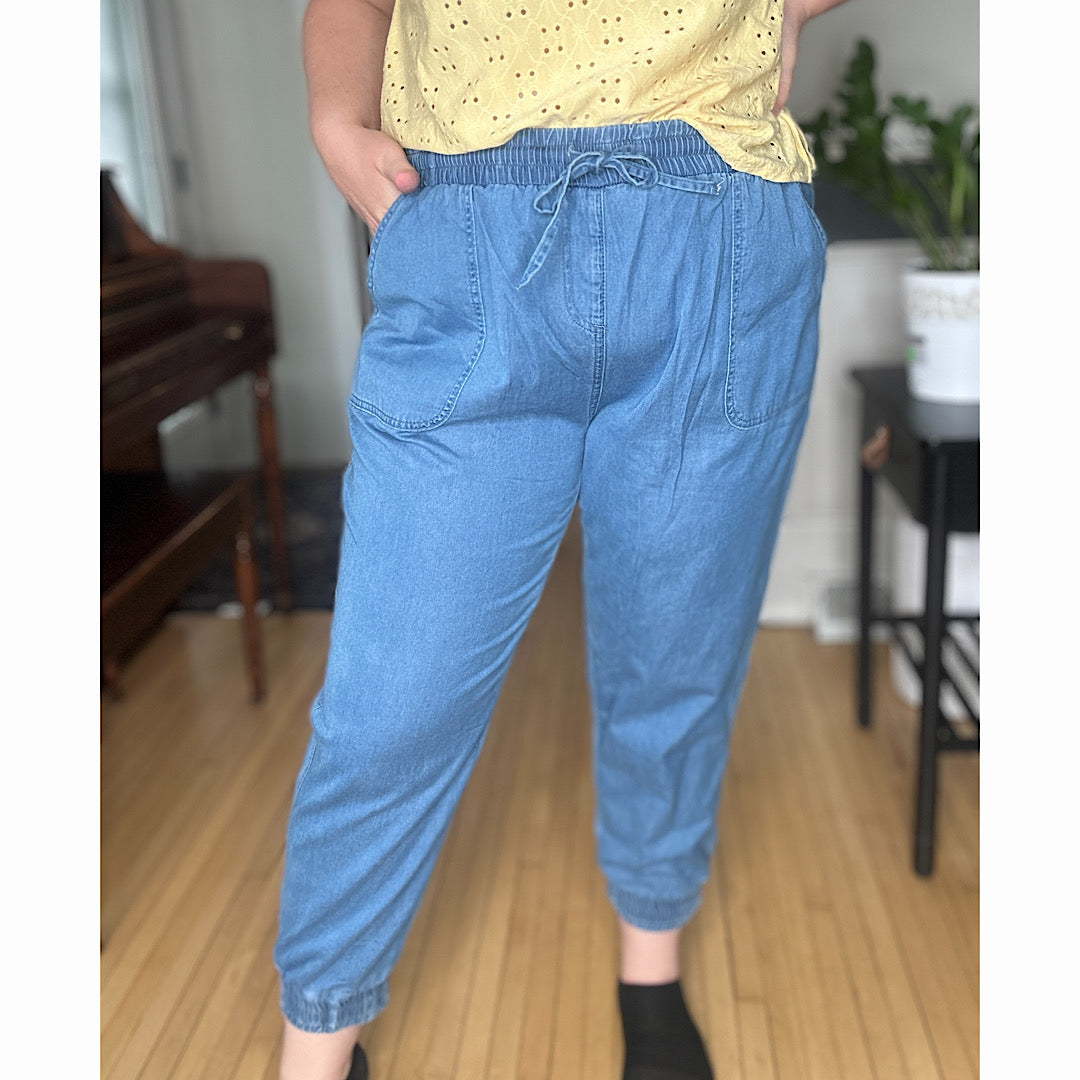 Curvy Denim Joggers