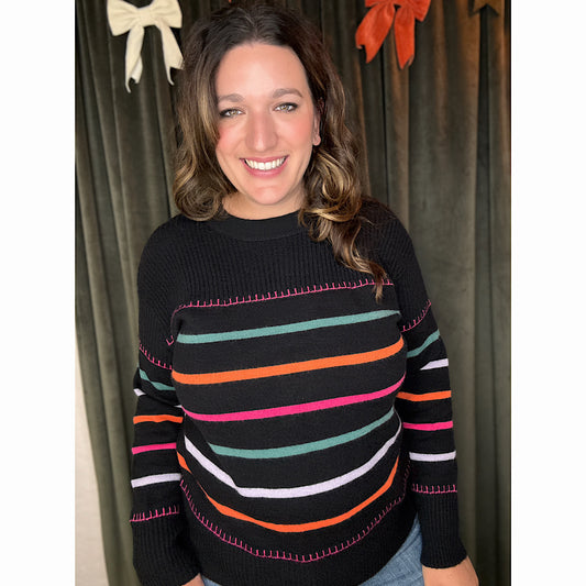 Color Pop Stripe Sweater