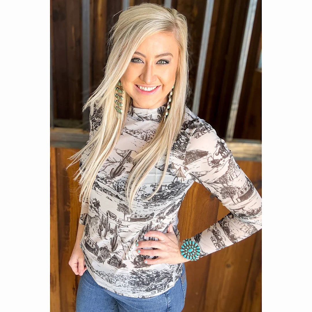 Reach for the Sky Mesh Top